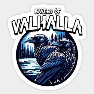 Valhalla Vikings Symbol: Ravens of Valhalla Sticker